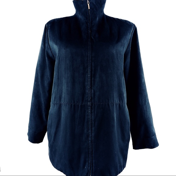 London Fog Black Zipper Up Jacket - Picture 2 of 7